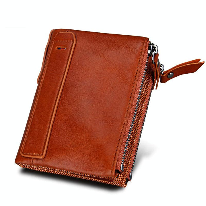 Men Leather Rfid Blocking Card Holder Wallet