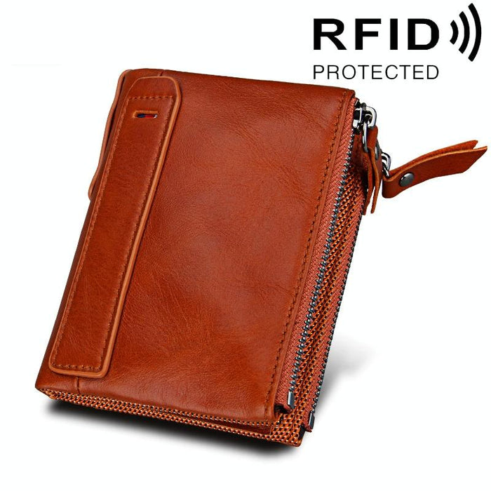 Men Leather Rfid Blocking Card Holder Wallet