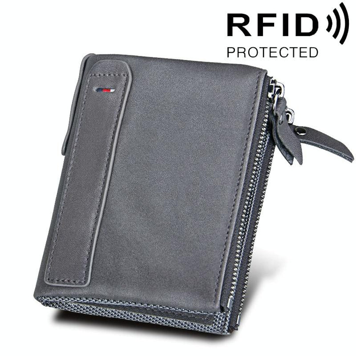 Men Leather Rfid Blocking Card Holder Wallet