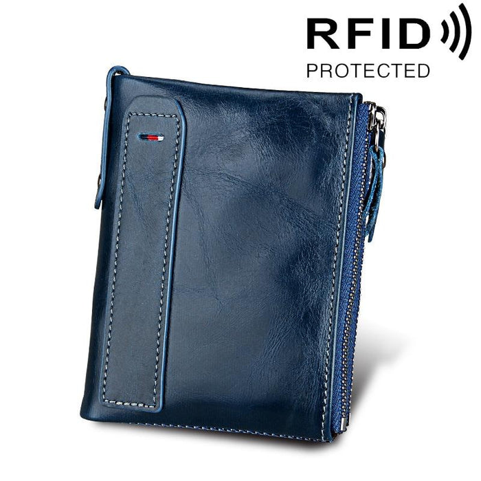 Men Leather Rfid Blocking Card Holder Wallet