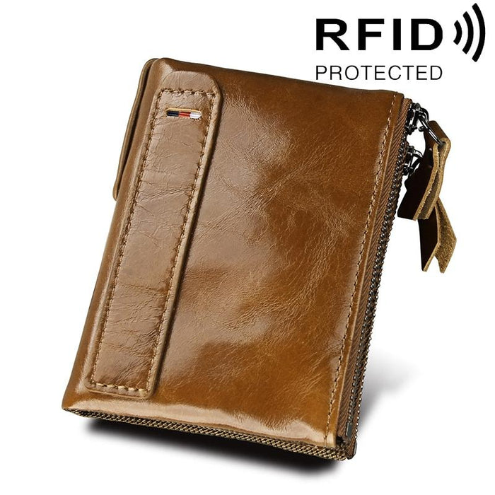 Men Leather Rfid Blocking Card Holder Wallet