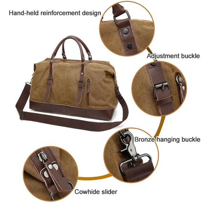 Portable Casual Canvas Travel Handbag Baggage Shoulder