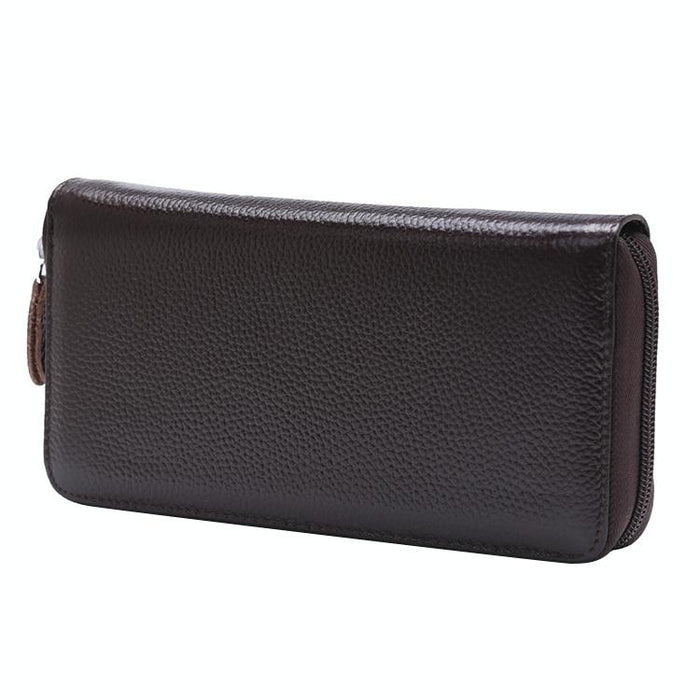 Phone Pocket Litchi Texture Rfid Wallet - Compact & Stylish