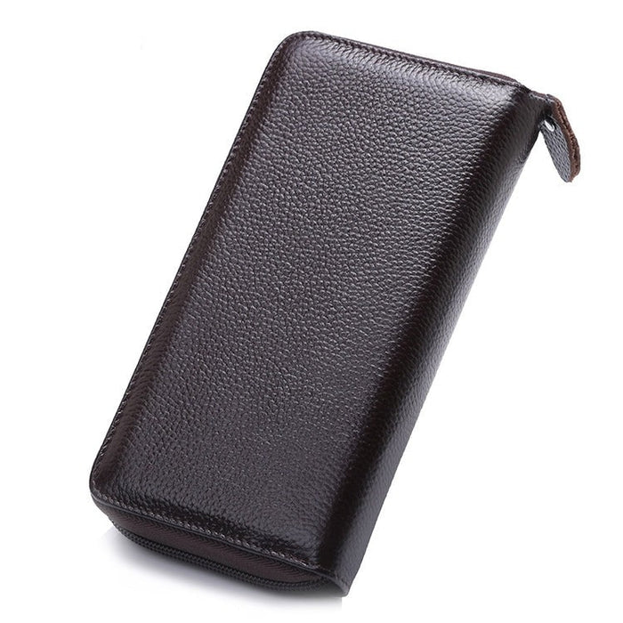Phone Pocket Litchi Texture Rfid Wallet - Compact & Stylish