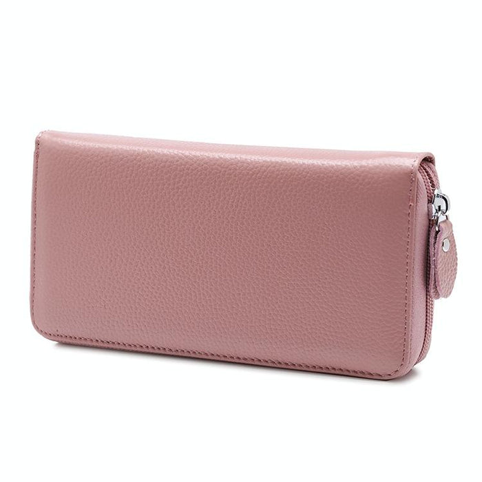 Phone Pocket Litchi Texture Rfid Wallet - Compact & Stylish