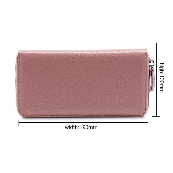 Phone Pocket Litchi Texture Rfid Wallet - Compact & Stylish