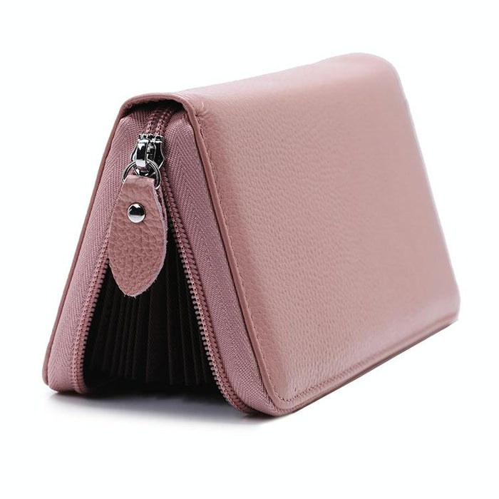 Phone Pocket Litchi Texture Rfid Wallet - Compact & Stylish