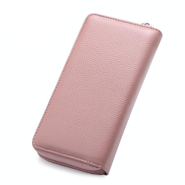 Phone Pocket Litchi Texture Rfid Wallet - Compact & Stylish