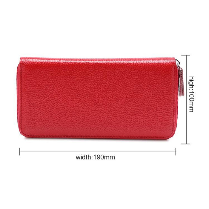 Phone Pocket Litchi Texture Rfid Wallet - Compact & Stylish