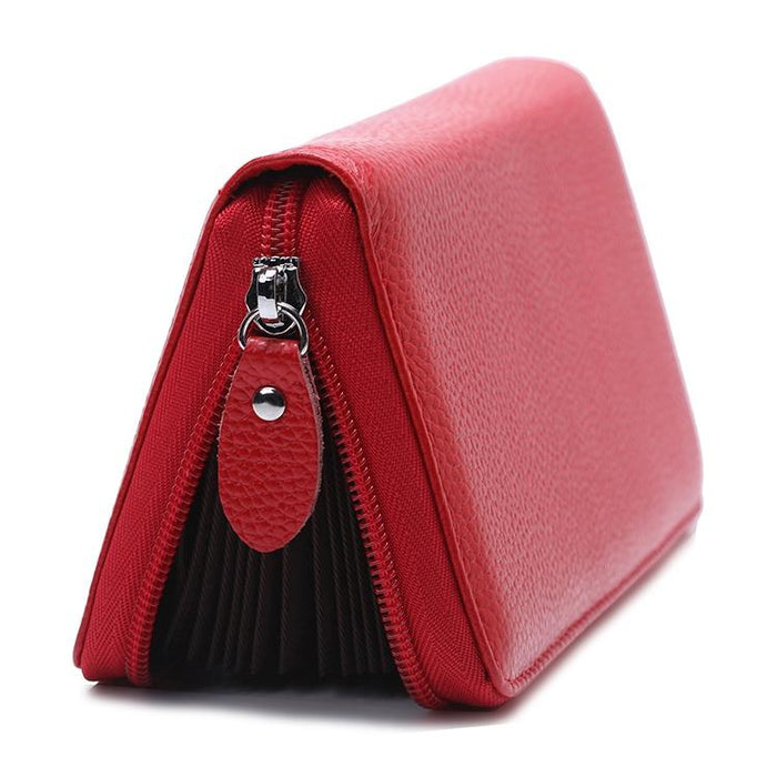 Phone Pocket Litchi Texture Rfid Wallet - Compact & Stylish