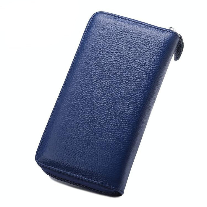 Phone Pocket Litchi Texture Rfid Wallet - Compact & Stylish