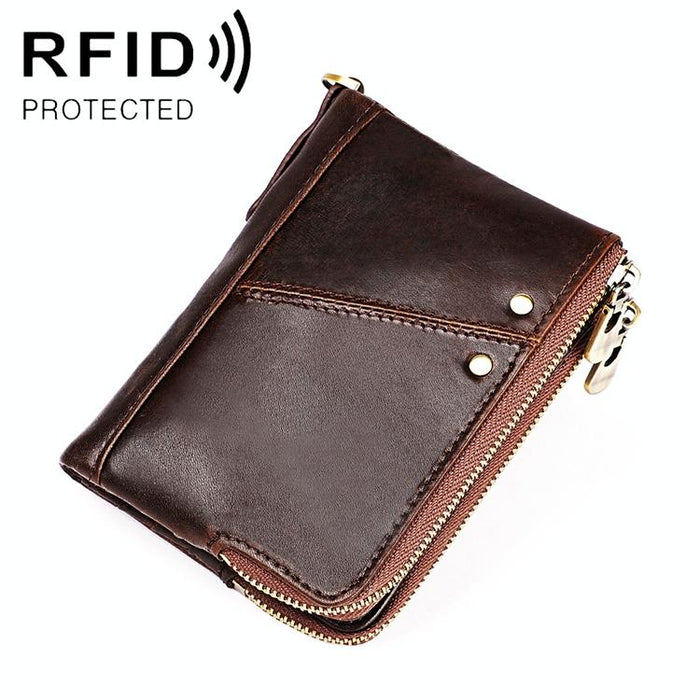 Men Leather Rfid Wallet - Antimagnetic