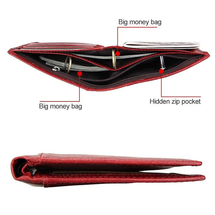 Leather Rfid Passport Wallet - Multi-function