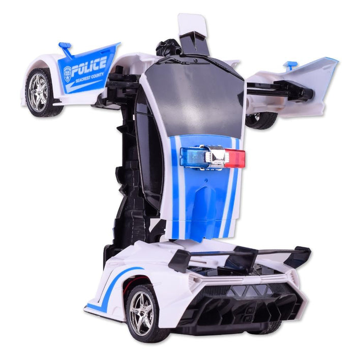 Remote Control Police Car - 4 Channels Deformable Toy