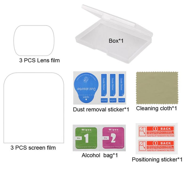 6pcs Lens Protector And Screen Tempered Glass Film For Dji