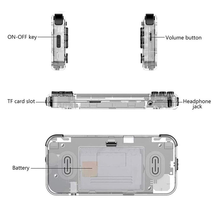 Q90 3.0 Inch Ips Screen Retro Joystick Handheld Game Console With 16Gb Memory