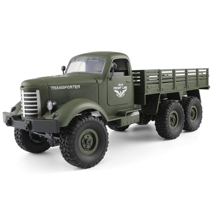 Transporter-1 Full Body 1:16 Mini 2.4Ghz Rc 6Wd Tracked Off-Road Military Truck Car Toy Army Green