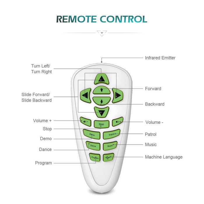 Smart Touch Control Robot With Led Light Support Waling / Sliding Mode