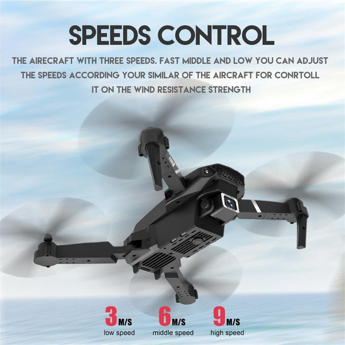 Ls-E525 4K Double Hd Camera Mini Foldable Rc Quadcopter Drone Remote Control Aircraft Black