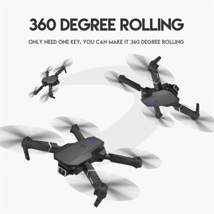 Ls-E525 4K Double Hd Camera Mini Foldable Rc Quadcopter Drone Remote Control Aircraft Black