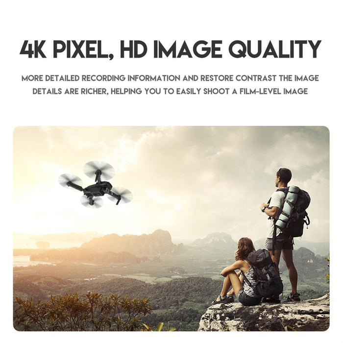 Ls-E525 4K Double Hd Camera Mini Foldable Rc Quadcopter Drone Remote Control Aircraft Black