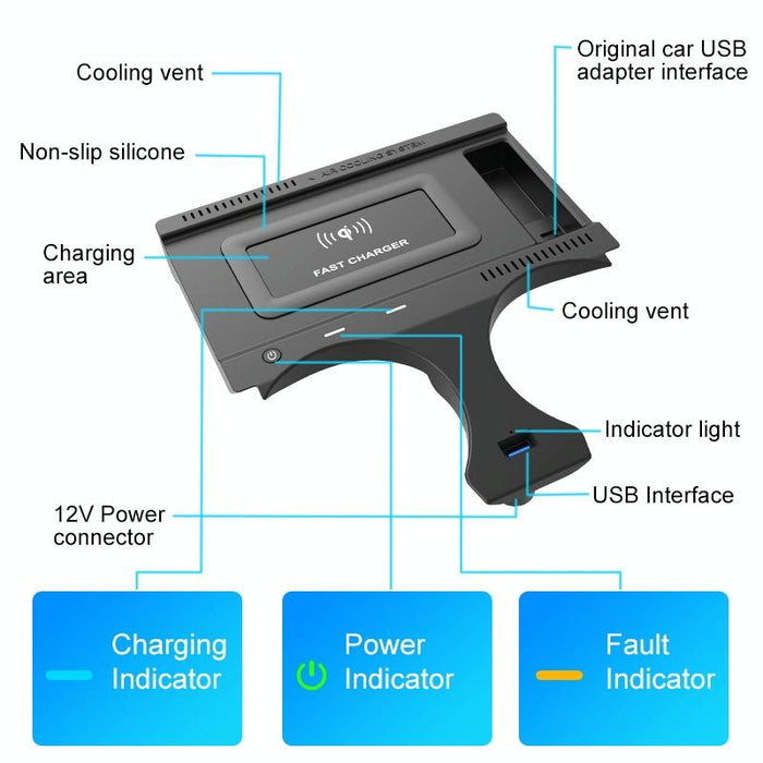 Hfc-1015 Car Qi Standard Wireless Charger 10w Quick