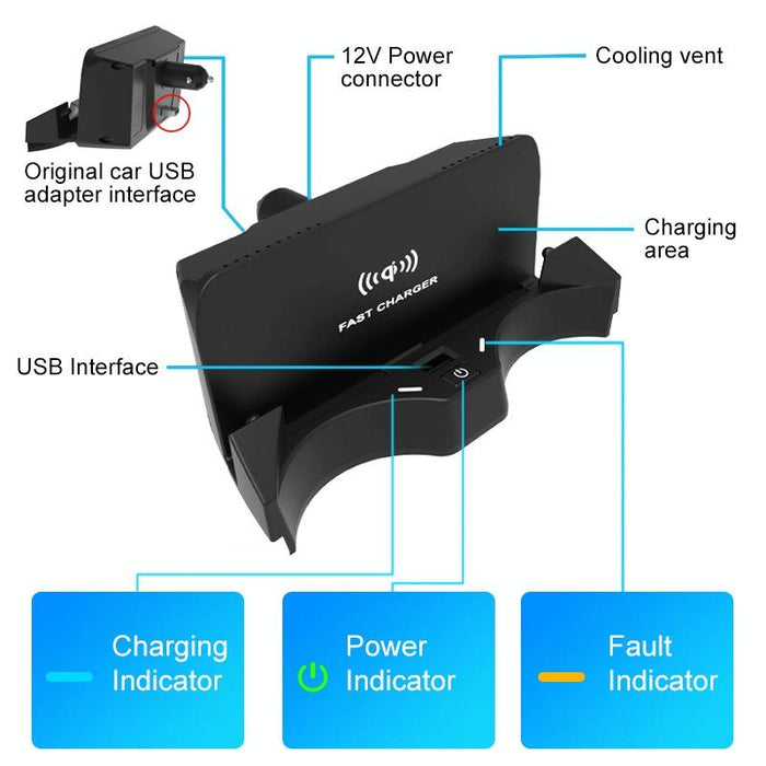 Hfc-1014 Car Qi Standard Wireless Charger 10w Quick