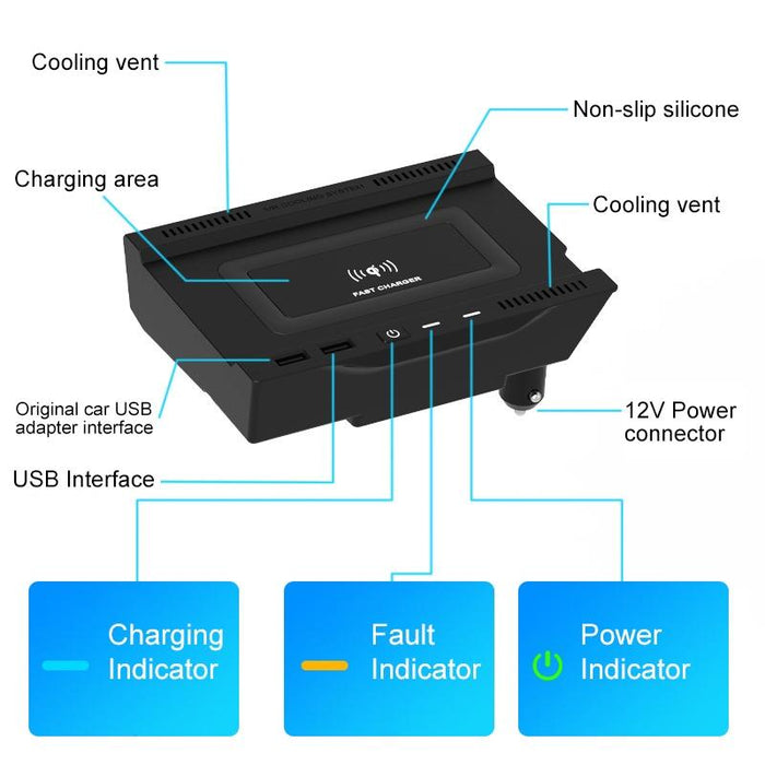 Hfc-1020 Car Qi Standard Wireless Charger 10w Quick