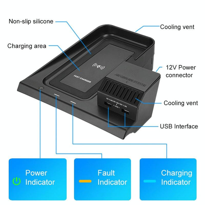 Hfc-1002 Car Qi Standard Wireless Charger 10w Quick