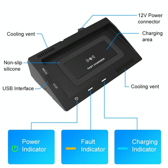 Hfc-1031 Car Qi Standard Wireless Charger 10w Quick