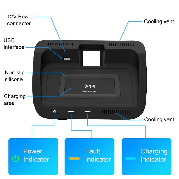 Hfc-1062 Car Qi Standard Wireless Charger 10w Quick