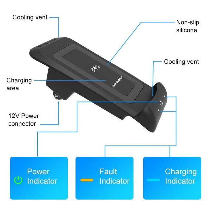 Hfc-1063 Car Qi Standard Wireless Charger 10w Quick