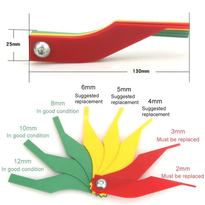 Brake Pad Thickness Gauge for Car - Scale Ruler