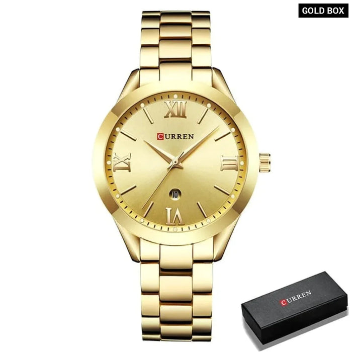 Fashion Design Gold Bracelet  Wristwatches For Women