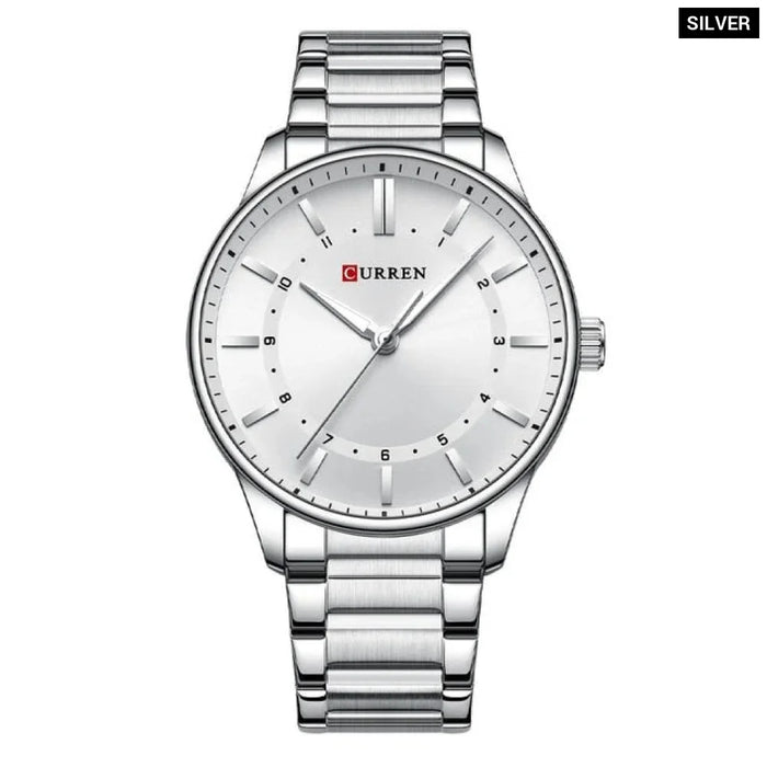 Casual Quartz Watches Men Brand Stainless Steel Band Business Quartz Wristwatches