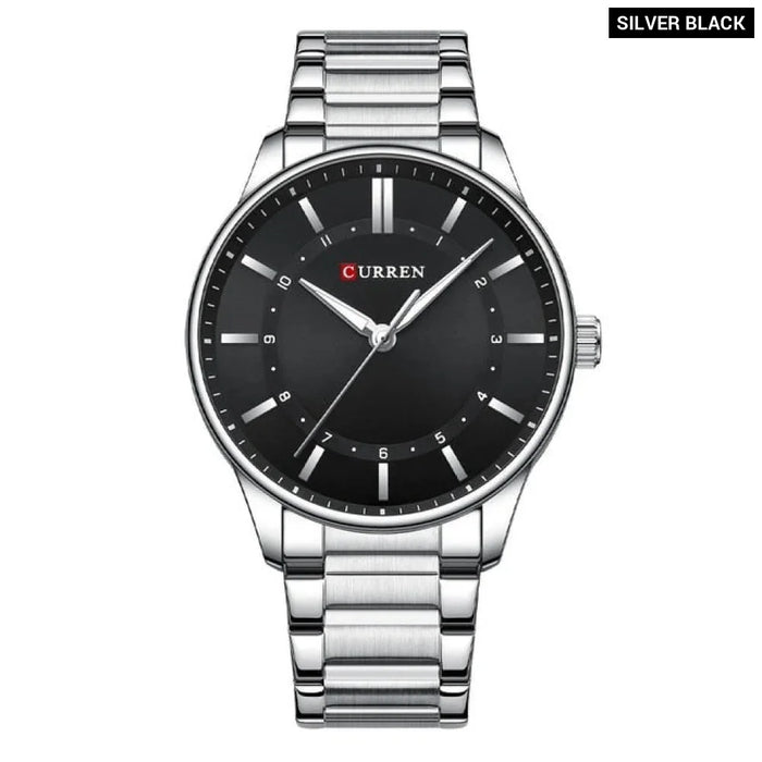 Casual Quartz Watches Men Brand Stainless Steel Band Business Quartz Wristwatches