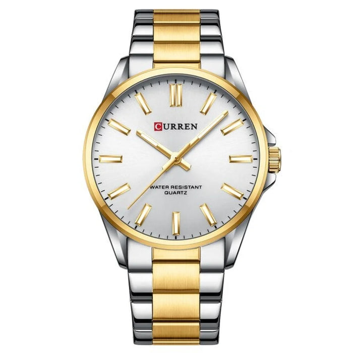 Classic Fashion Brand Watches For Men Business Quartz Luminous Hands Wristwatches With Stainless Steel Strap