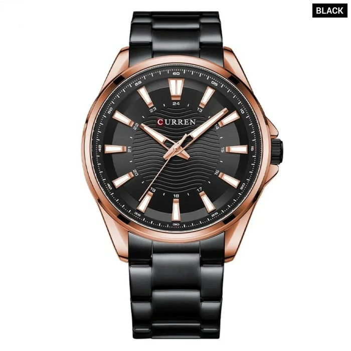 Classic Stainless Steel Quartz Wristwatches Fashion Brand Men's Watches With Luminous Hands