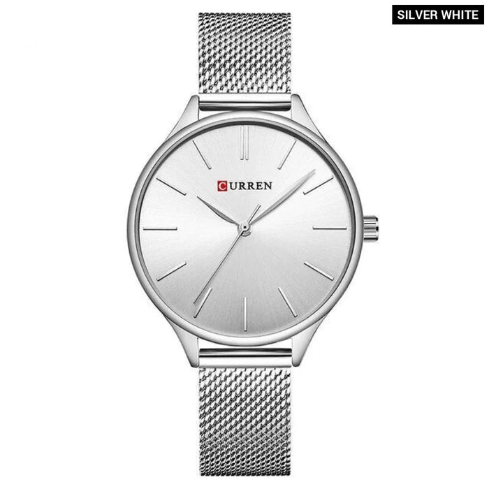 Elegant Simple Stainless Steel Quartz Wristwatches For Ladies