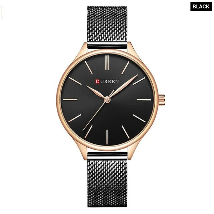 Elegant Simple Stainless Steel Quartz Wristwatches For Ladies