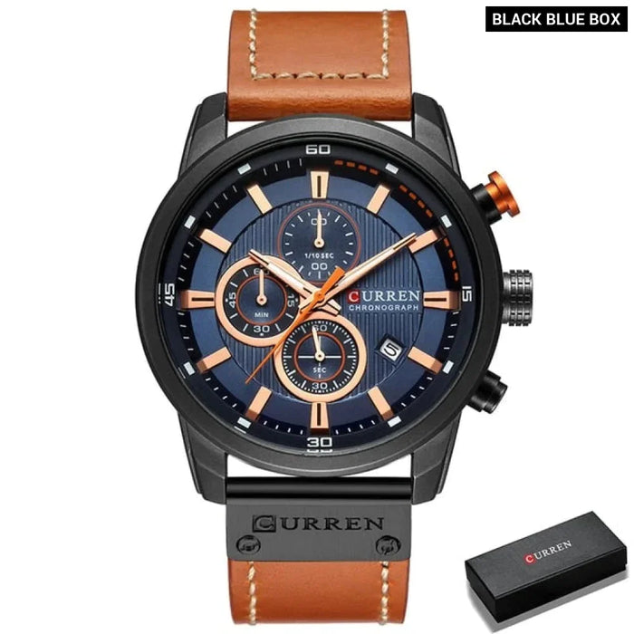 Fashion Date Quartz Men Watches Male Clock Chronograph Sport Mens Wrist Watch Hodinky