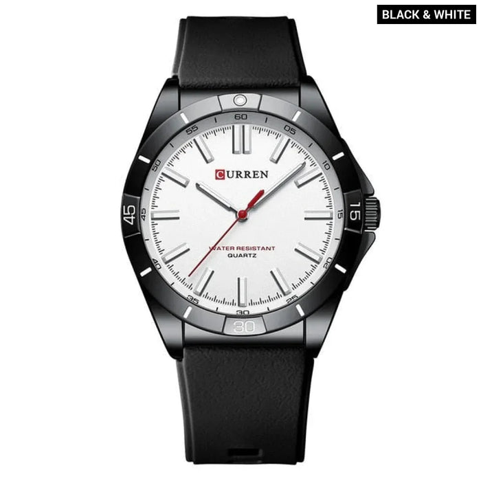 Fashion Watches For Men Silicone Bracelet Analog Quartz Wristwatches For Business Man Luminous Hands Clock