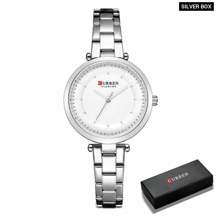 Casual Slim Minimalist Quartz WristWatch With Steel For Women