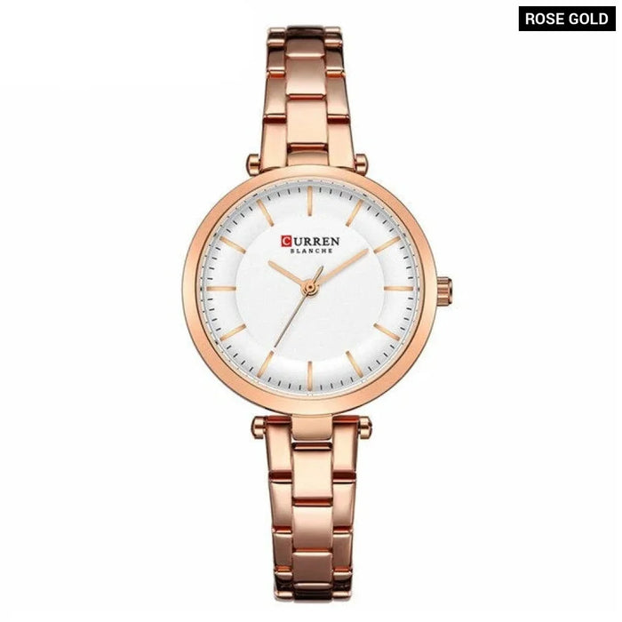 Casual Slim Minimalist Quartz WristWatch With Steel For Women