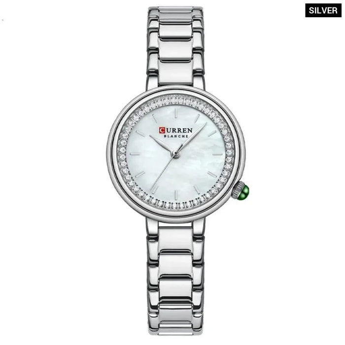 Stainless Steel Women’s Quartz Wristwatch With Starry Sky