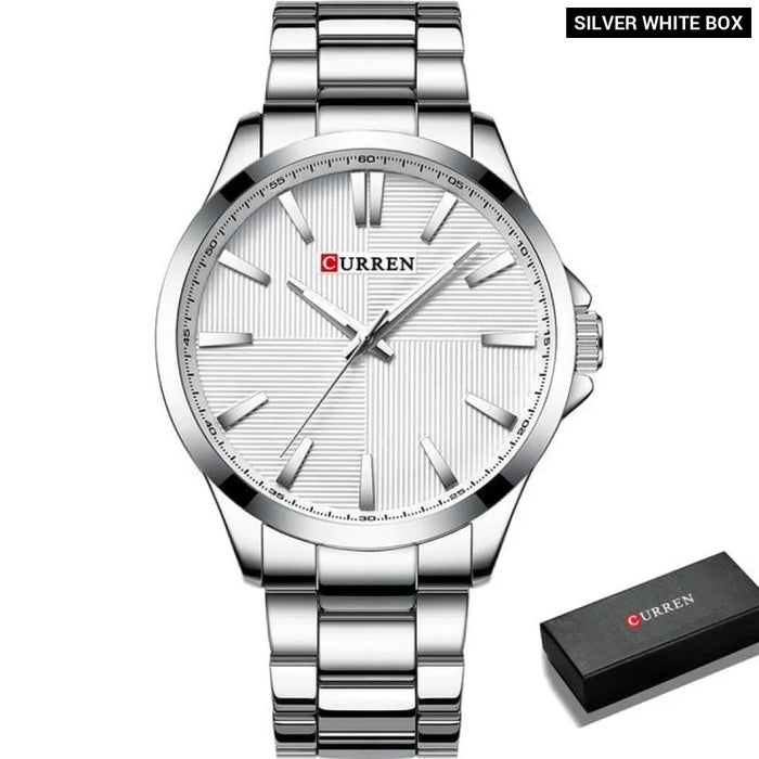 Stainless Steel Waterproof Quartz Wristwatch For Men