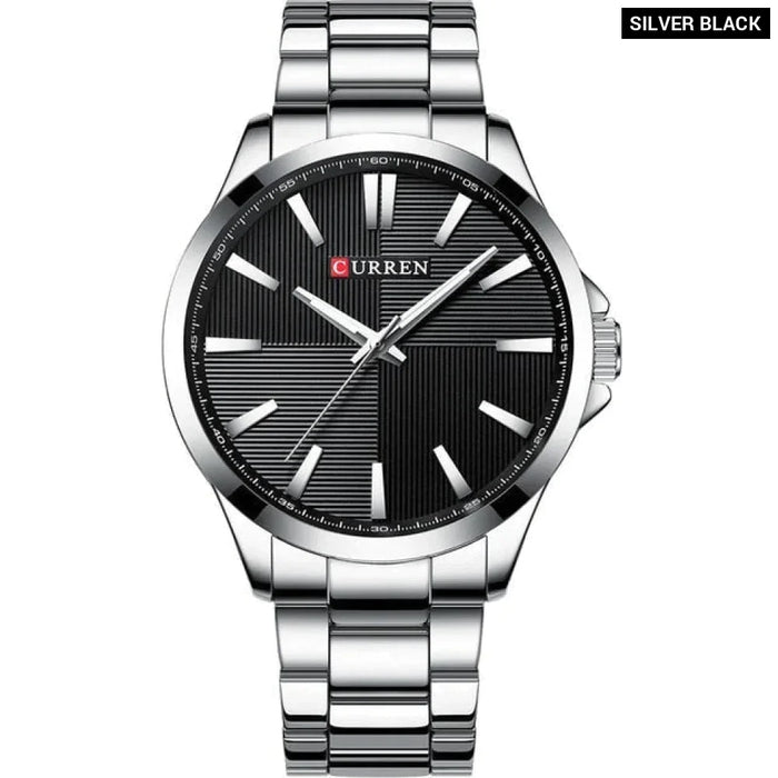 Stainless Steel Waterproof Quartz Wristwatch For Men