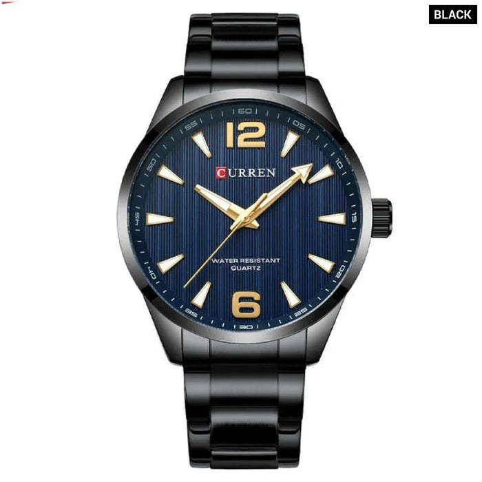 Fashion Watches For Men Quartz Luminous Hands Wristwatches Business Stainless Steel Band Clock Male