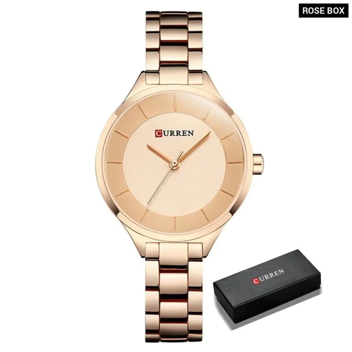 Creative Full Steel Rose Gold Women Dress Watches