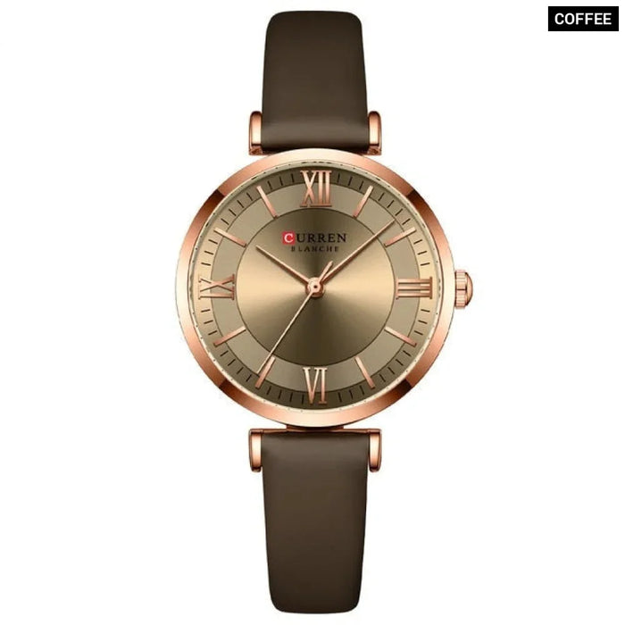 Simple Elegance Quartz Leather Wrist Watches For Women